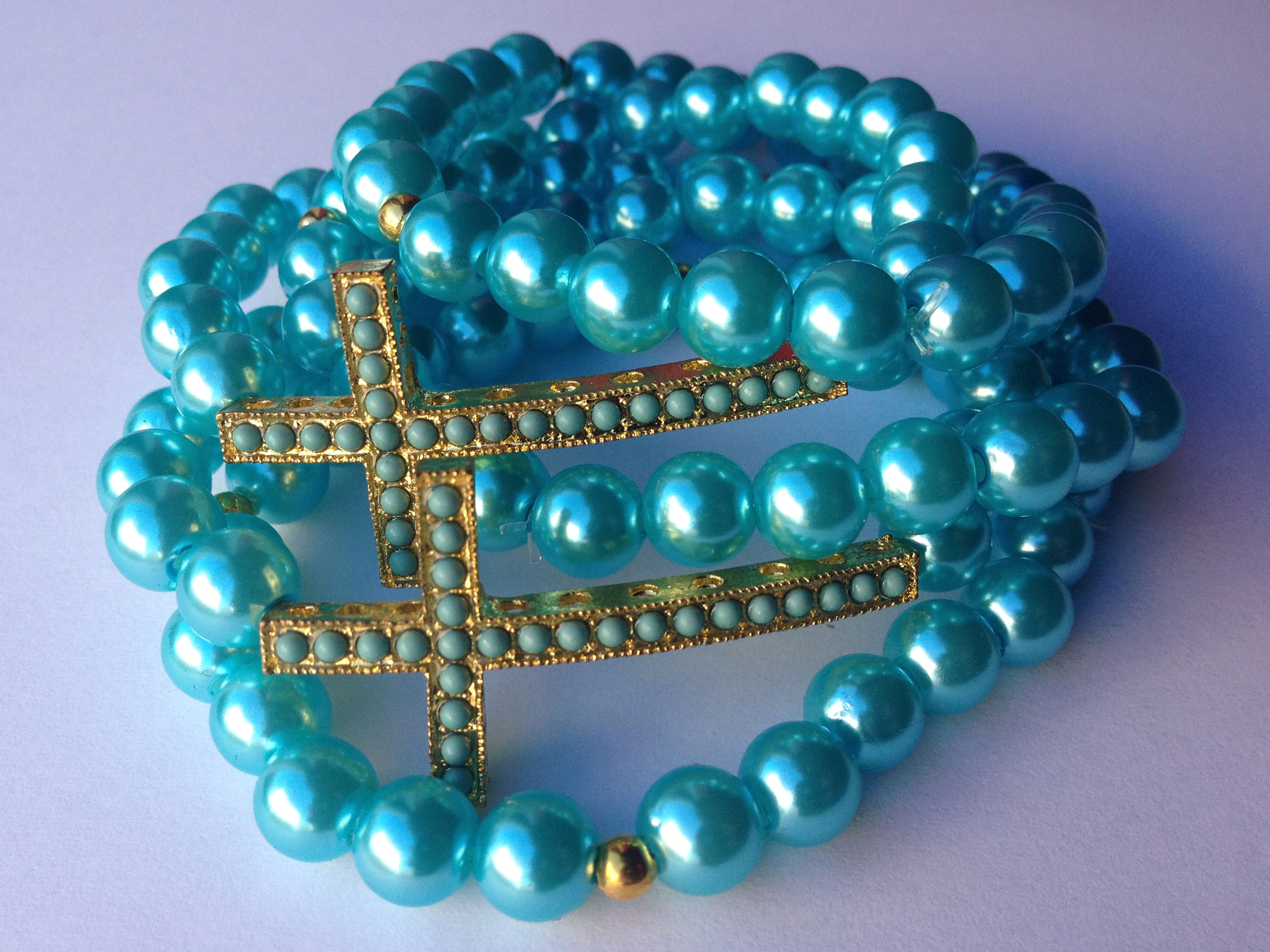 Pulseira de Esferas Azuis